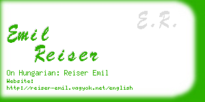 emil reiser business card